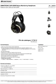 Notice Omnitronic SHP950M Ecouteur