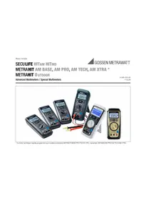 Notice Gossen Metrawatt METRAHIT OUTDOOR Multimètre