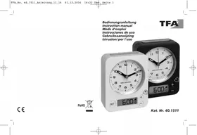 Notice TFA 60.1511.02 Alarm clock radio