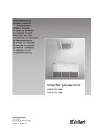 Notice VAILLANT CLIMAVAIR EXCLUSIVE VAI85035 KMNI Climatisation