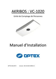 Notice OPTEX AKRIBOS VC1020 Capteur de porte/fenêtre