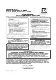 Notice Dexter Laundry T120 Sèche-linge