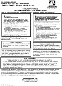 Notice Dexter Laundry T30 Sèche-linge