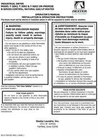 Notice Dexter Laundry T30X2 Sèche-linge