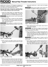 Notice RIDGID 31A NPSM Outil de filetage de tuyaux