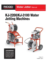 Notice RIDGID KJ3100 Limpiador de alta presion