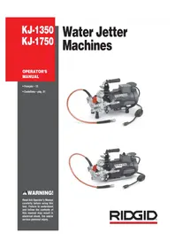 Notice RIDGID KJ1350 Limpiador de alta presion