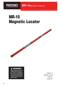 Notice RIDGID MR10 Detector