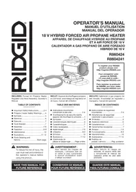 Notice RIDGID R860424 Chauffage d'appoint