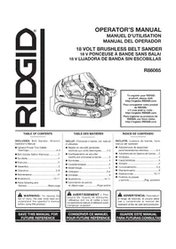 Notice RIDGID R86065 Lijadora
