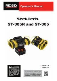 Notice RIDGID SEEKTECH ST305R Detector