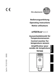 Notice IFM TR7430 Instrument de mesure de température