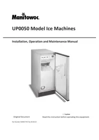 Notice Manitowoc UCP0050A Machine à glace