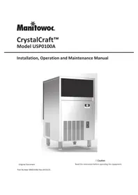 Notice Manitowoc CRYSTALCRAFT USP0100A Machine à glace