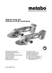 Notice METABO WPB 3618 LTX BL 24230 QUICK Trituratore
