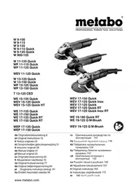 Notice METABO WEV 17125 QUICK INOX RT Trituratore