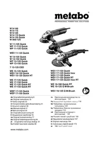 Notice METABO WE 19180 QUICK RT Trituratore