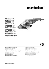Notice METABO WP 2200180 Trituratore
