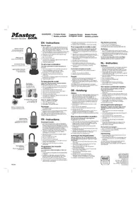 Notice Master Lock 5424EURD Coffre-fort