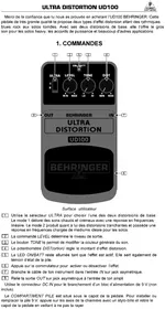 BEHRINGER Ultra Distortion UD100 - Guitare
