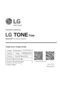Notice LG TONE FREE FP3 Kufje pa tela