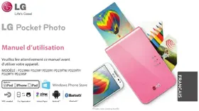 Notice LG POCKET PHOTO PD239TW Imprimante