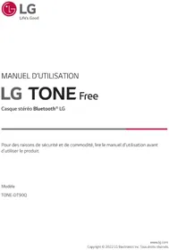Notice LG TONE FREE TONEDT90Q Casque sans fil