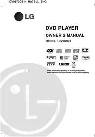 Notice LG DV9873CE1H Media player