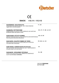 Notice BARTSCHER 115111 Armadio Riscaldato