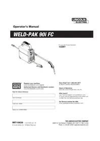 Notice LINCOLN ELECTRIC WELDPAK 140HD Welding machine