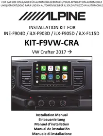 Notice ALPINE KITF9VWCRA Autoradio