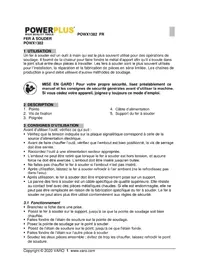 Notice PowerPlus POWX1382 Machine de soudure