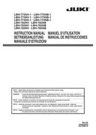Notice JUKI LBH780 Machine à coudre