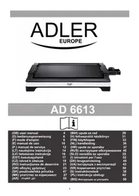 Notice ADLER AD 6613 Elektromos grilllap