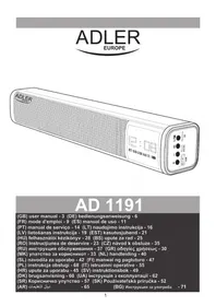 Notice ADLER AD 1191 ηχείο