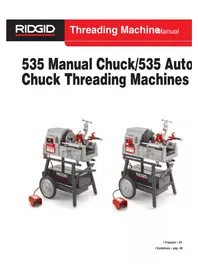 Notice RIDGID 535 Máquina herramienta