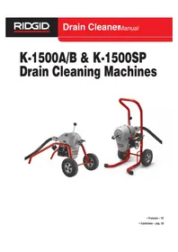 Notice RIDGID K1500SP Máquina de limpieza de tuberías