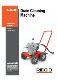 Notice RIDGID K1500G Máquina de limpieza de tuberías
