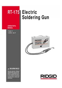 Notice RIDGID RT175 Welding machine
