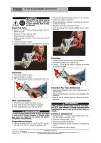 Notice RIDGID PCB1250 Paire de ciseaux