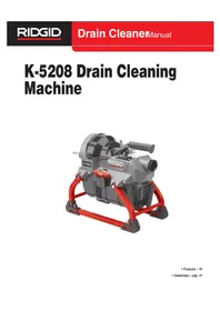 Notice RIDGID K5208 Máquina de limpieza de tuberías
