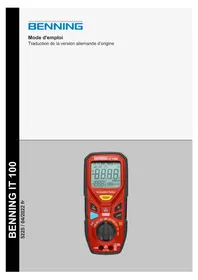 Notice BENNING IT 100 équipements de mesure