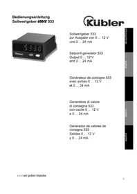 Notice Kübler CODIX 533 équipements de mesure