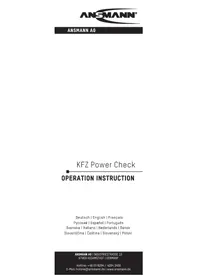 Notice ANSMANN KFZ POWER CHECK équipements de mesure