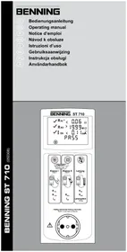 Notice BENNING ST 710 équipements de mesure