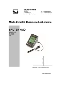 Notice SAUTER HMO équipements de mesure