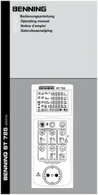 Notice BENNING ST 725 équipements de mesure