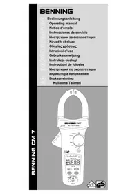 Notice BENNING CM 7 Multimetr