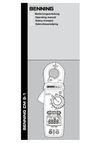 Notice BENNING CM 91 Multimeter