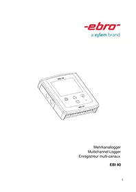 Notice Ebro EBI 40 équipements de mesure